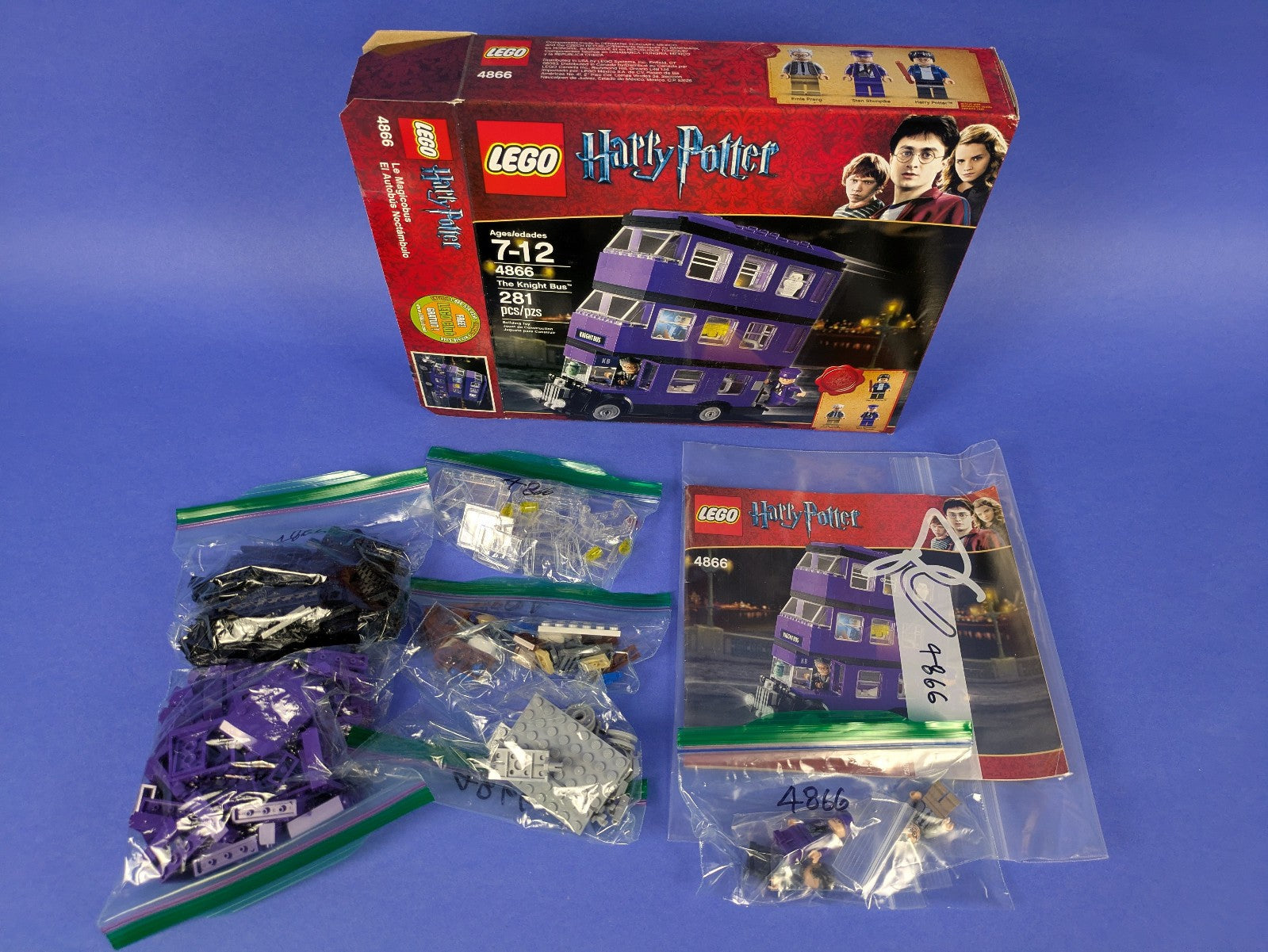 Harry Potter: Prisoner of Azkaban: The Knight Bus Set 4866 Complete Set