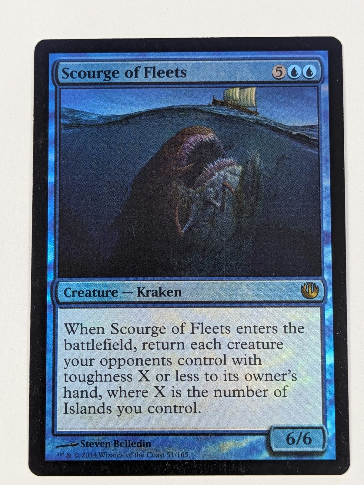 MTG Magic: Journey Into Nyx: Scourge of Fleets Foil #51/165 Rare - LP