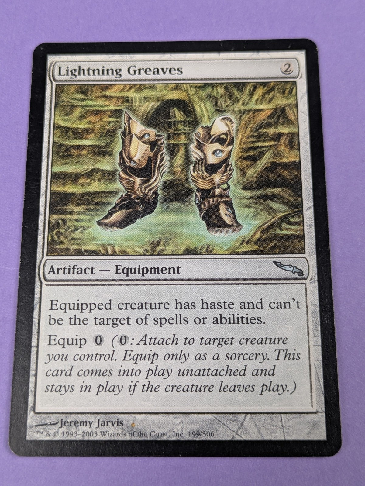 MTG Magic the Gathering: Mirrodin: Lightning Greaves #199/306 Uncommon - NM