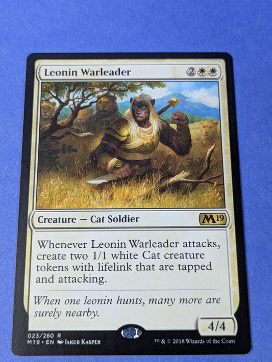 MTG Magic: Core Set 2019: Leonin Warleader #023/280 Rare - NM
