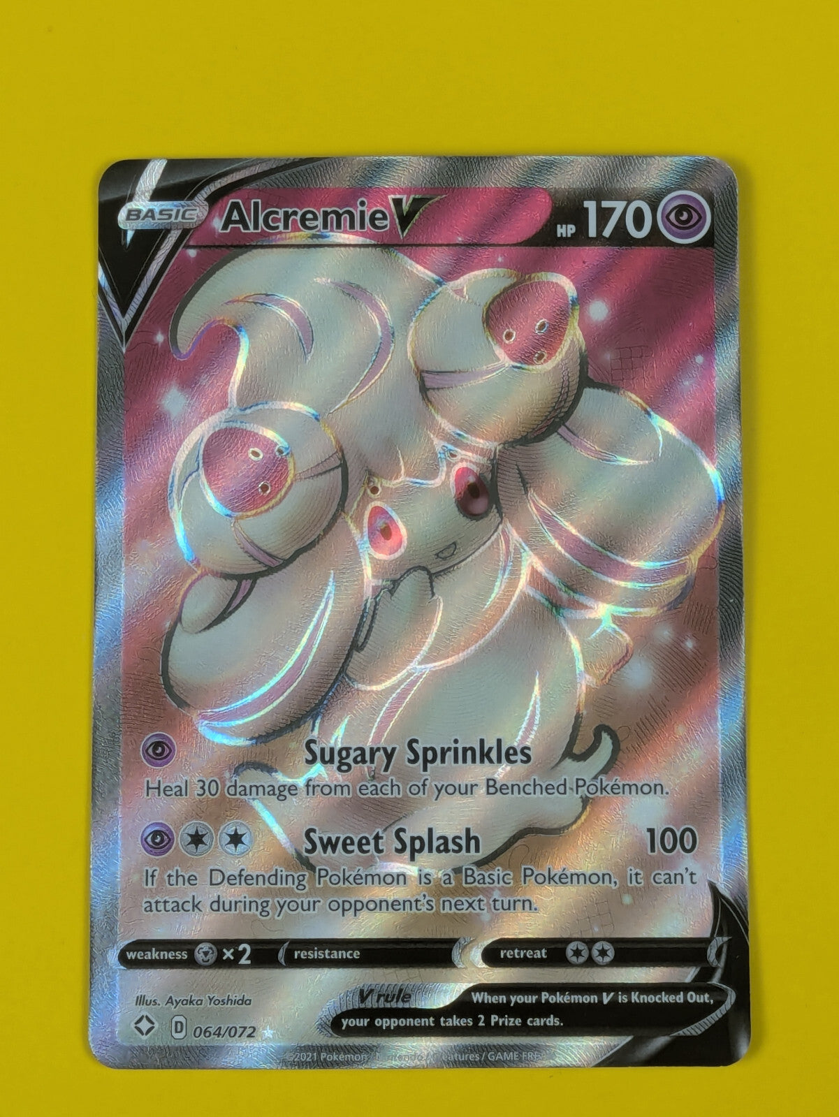Alcremie V - 064/072 - Full Art Ultra Rare Shining Fates - Pokemon Card - NM