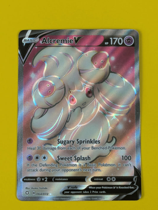 Alcremie V - 064/072 - Full Art Ultra Rare Shining Fates - Pokemon Card - NM