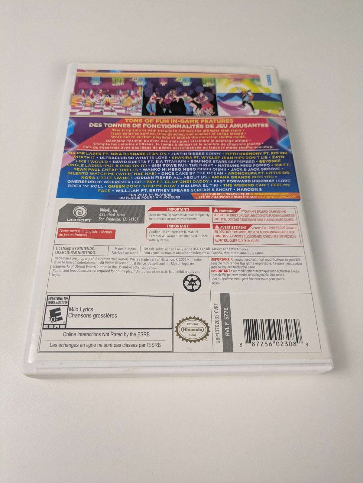 Just Dance 2017 (Nintendo Wii, 2017) CIB
