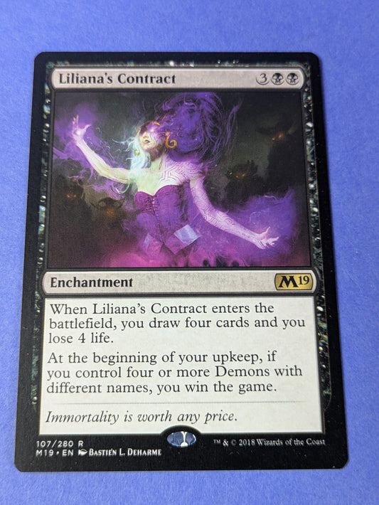 MTG Magic: Core Set 2019: Liliana's Contract #107/280 Rare - NM
