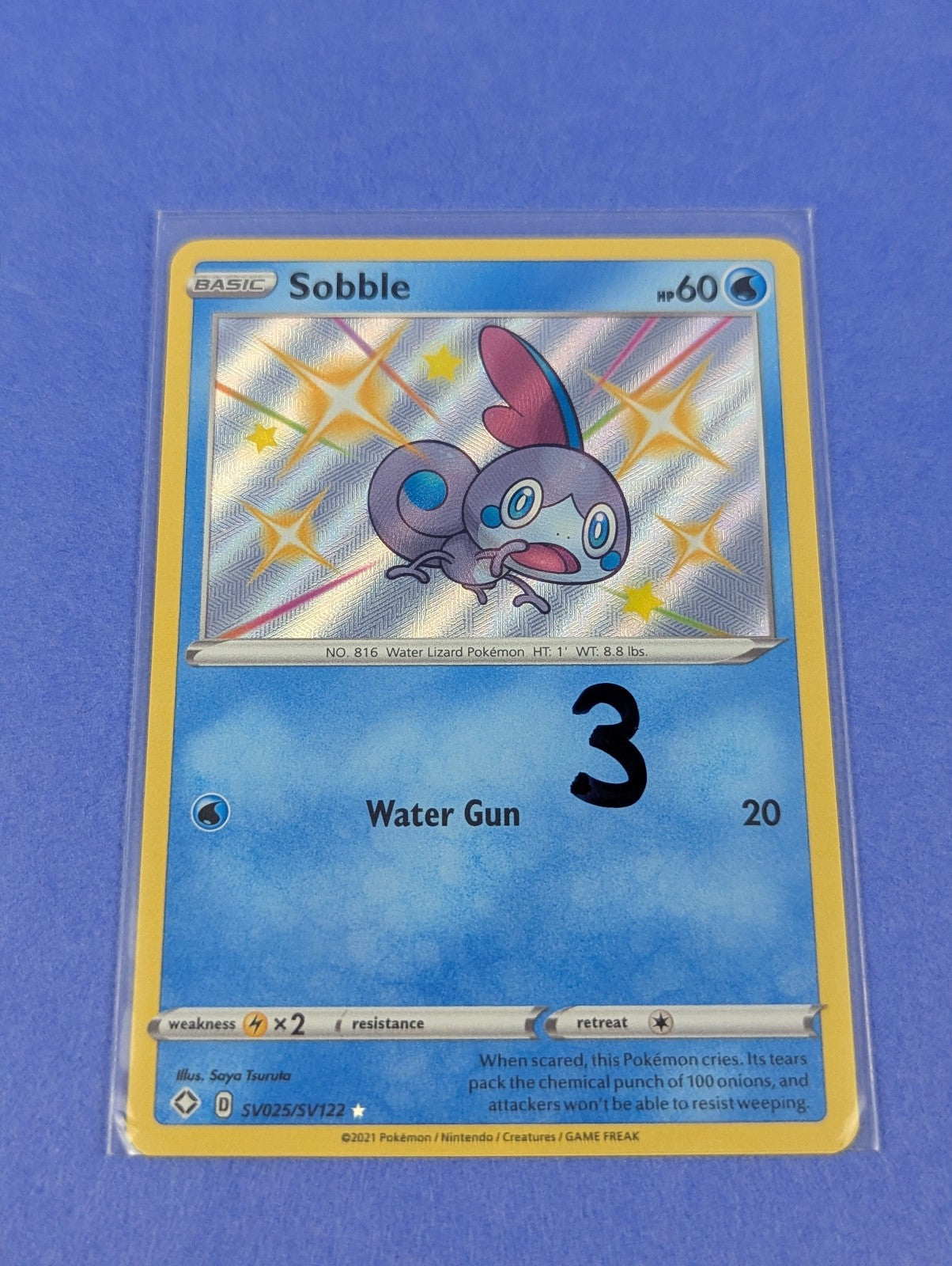 Sobble - SV025/SV122 - Shiny Rare Holo Shining Fates - Pokemon Card - NM
