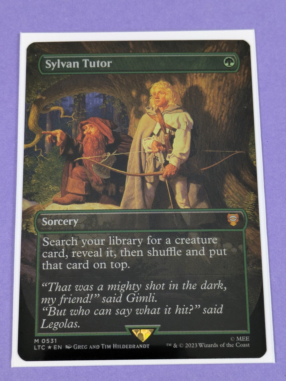 MTG: The Lord of the Rings: Sylvan Tutor Borderless Foil #0531 Mythic - NM