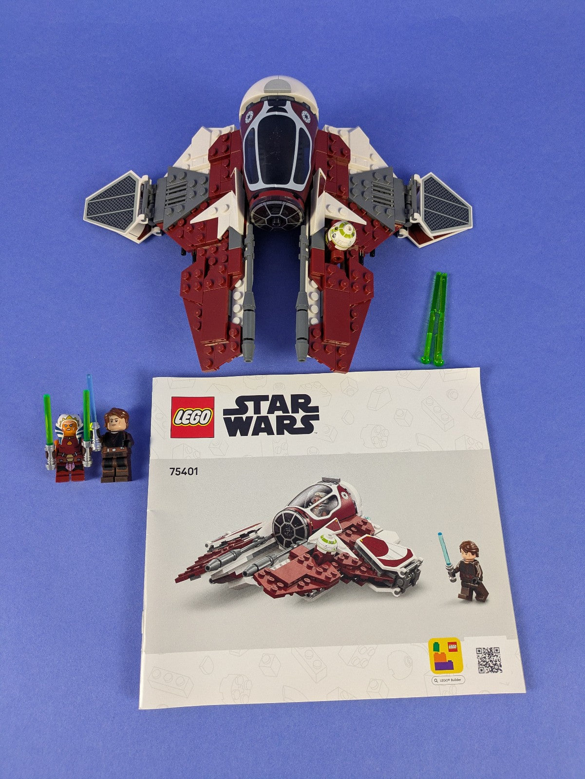 Lego Star Wars: The Clone Wars: Ahsoka's Jedi Interceptor Set 75401 Complete Set