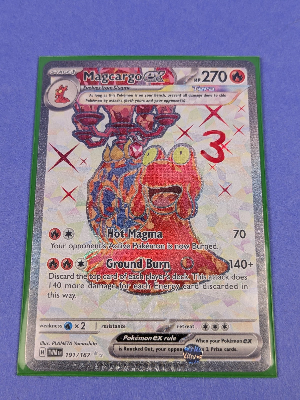 Magcargo ex - 191/167 - Ultra Rare Holo Twilight Masquerade - Pokemon Card - NM