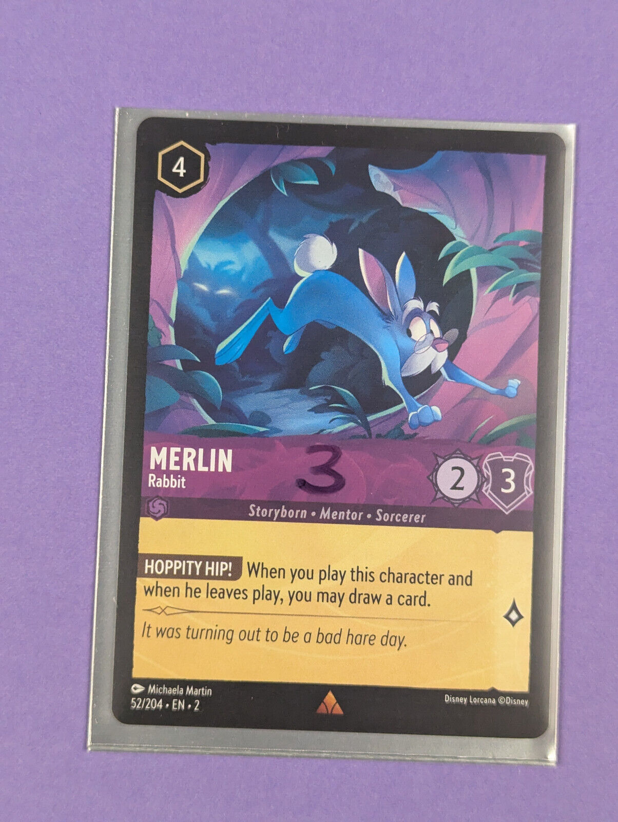 Disney Lorcana TCG: Rise of the Floodborn: Merlin Rabbit Rare #52/204