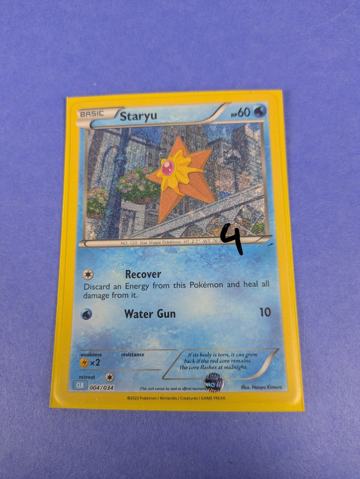 Staryu - 004/034 - Holo Promo Pokémon TCG Classic - Blastoise CLB - Pokemon - NM