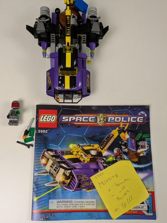 Lego Space: Space Police III: Smash 'n' Grab Set 5982 - Incomplete Set