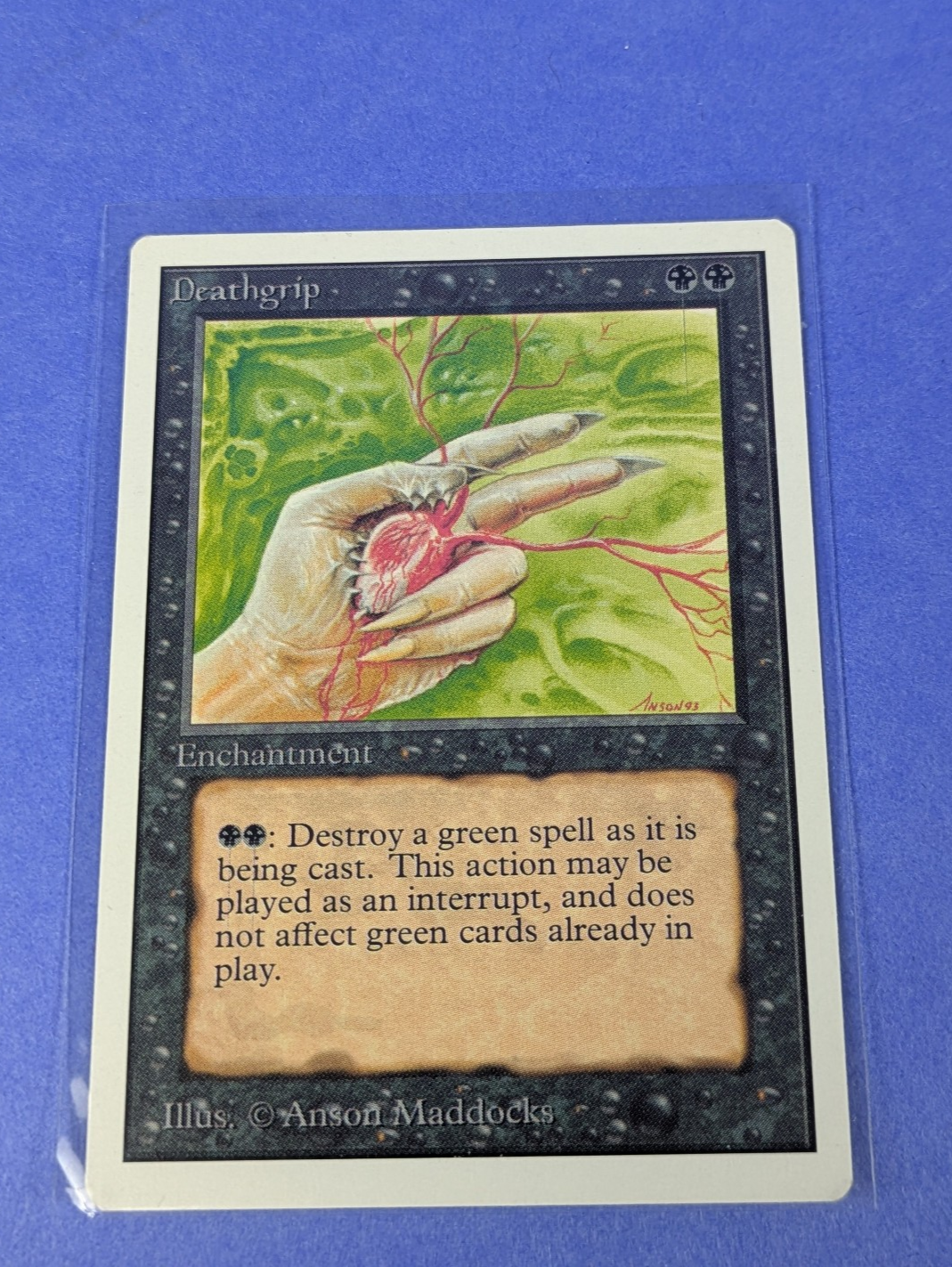 MTG Magic the Gathering: Unlimited Edition: Deathgrip #101 Uncommon - LP
