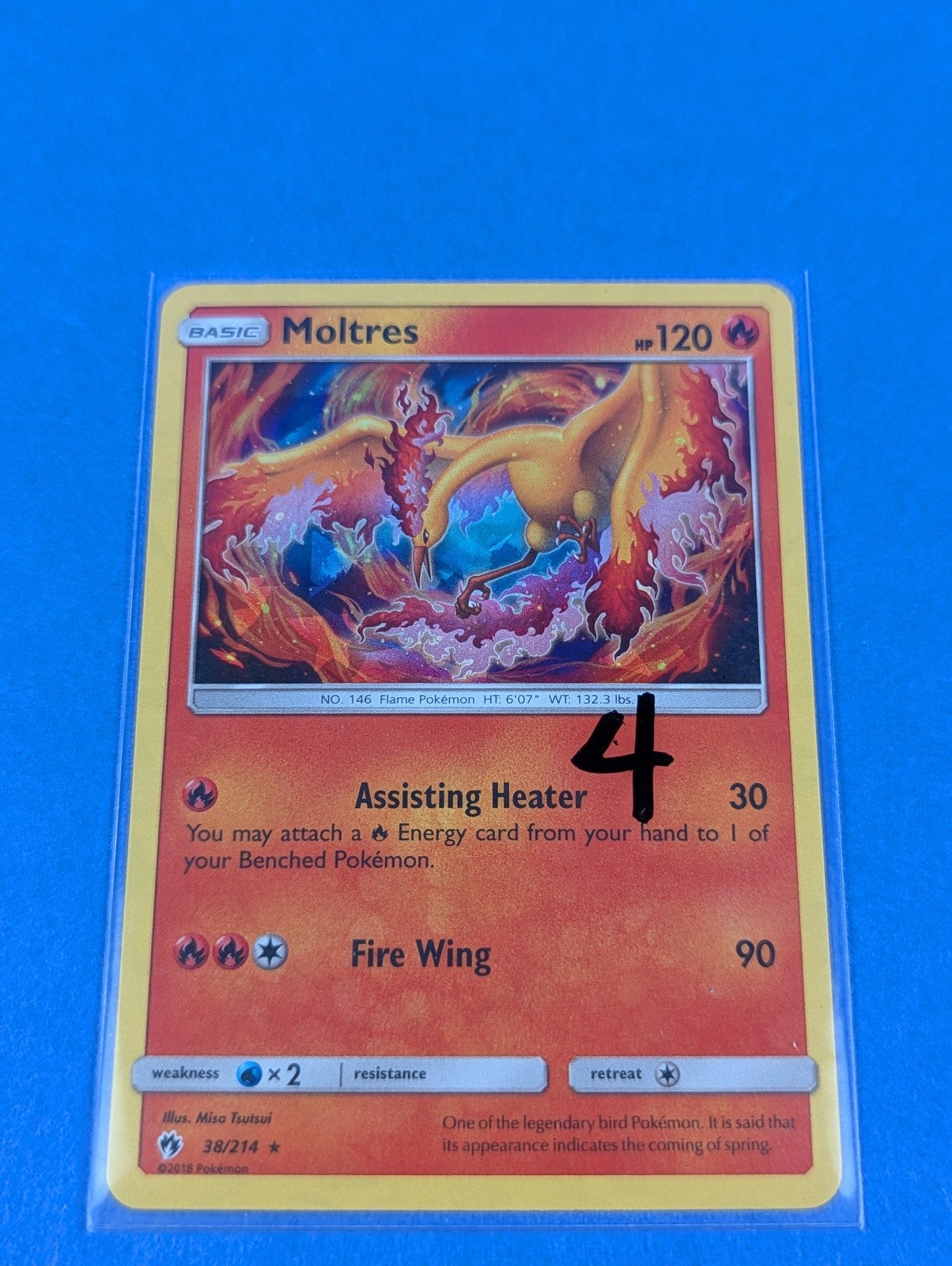 Moltres - 38/214 - Shattered Holo Rare Theme Deck Exclusive - Pokemon - LP