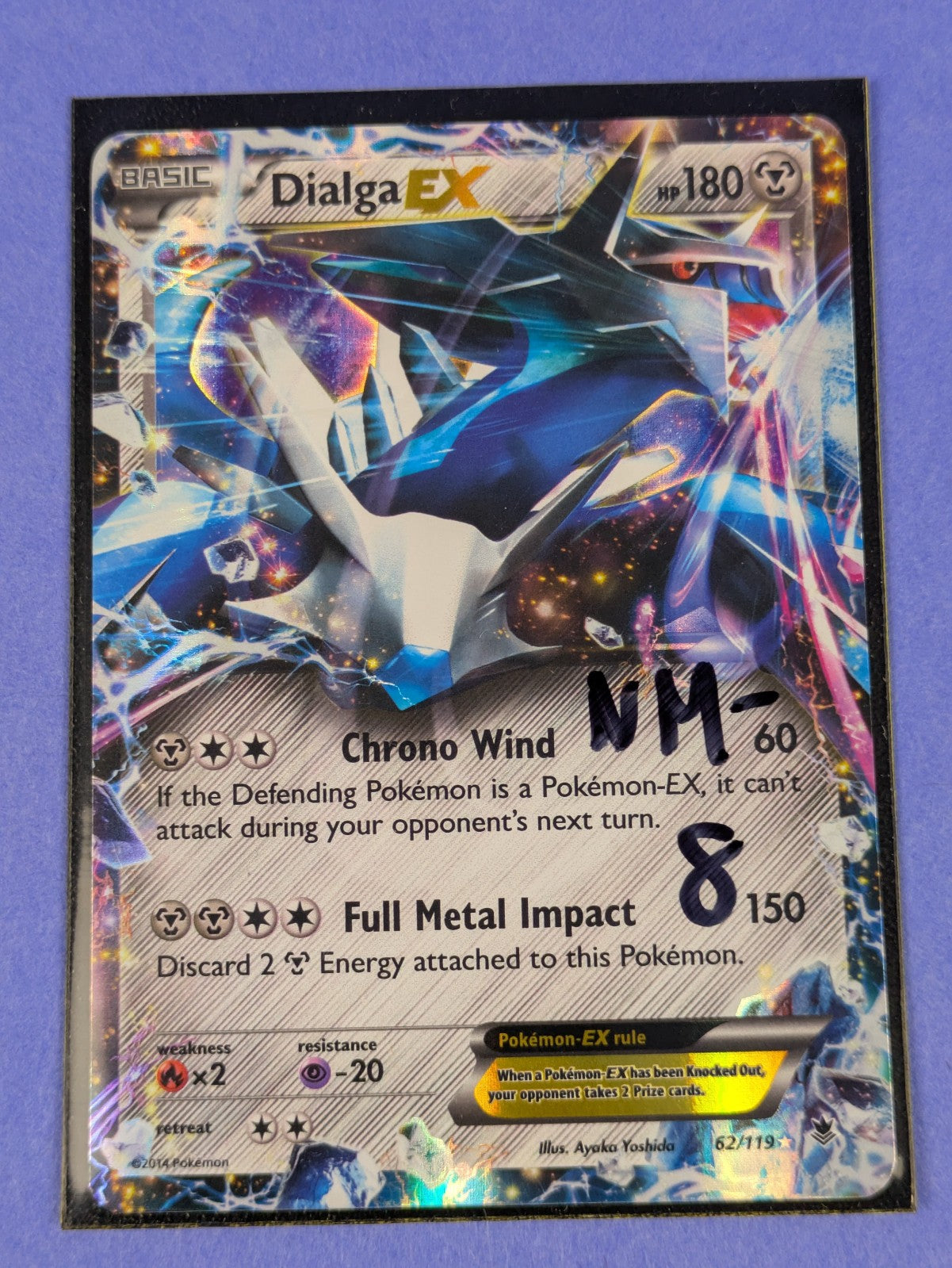 Dialga EX - 62/119 - Ultra Rare Holo Phantom Forces - Pokemon Card - NM