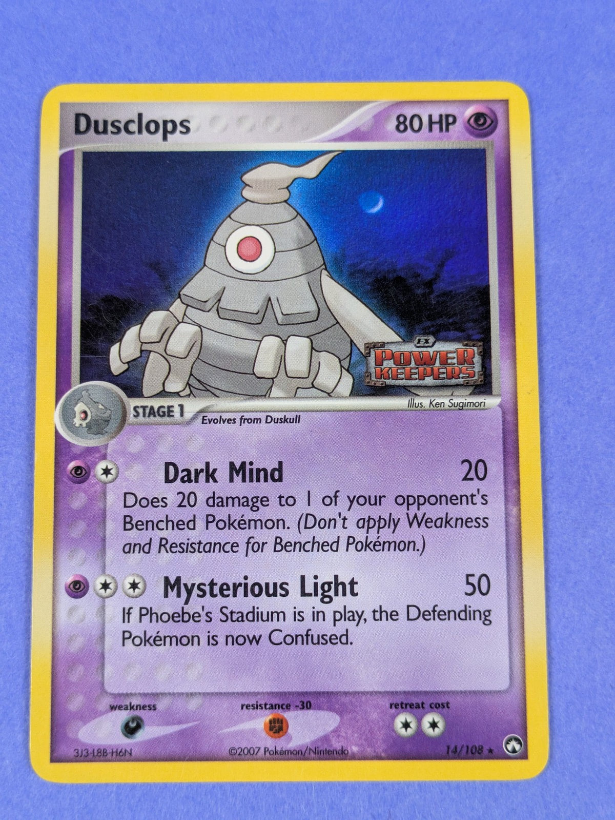 Dusclops - 14/108 - Rare Reverse Holo Power Keepers - Pokemon Card - LP