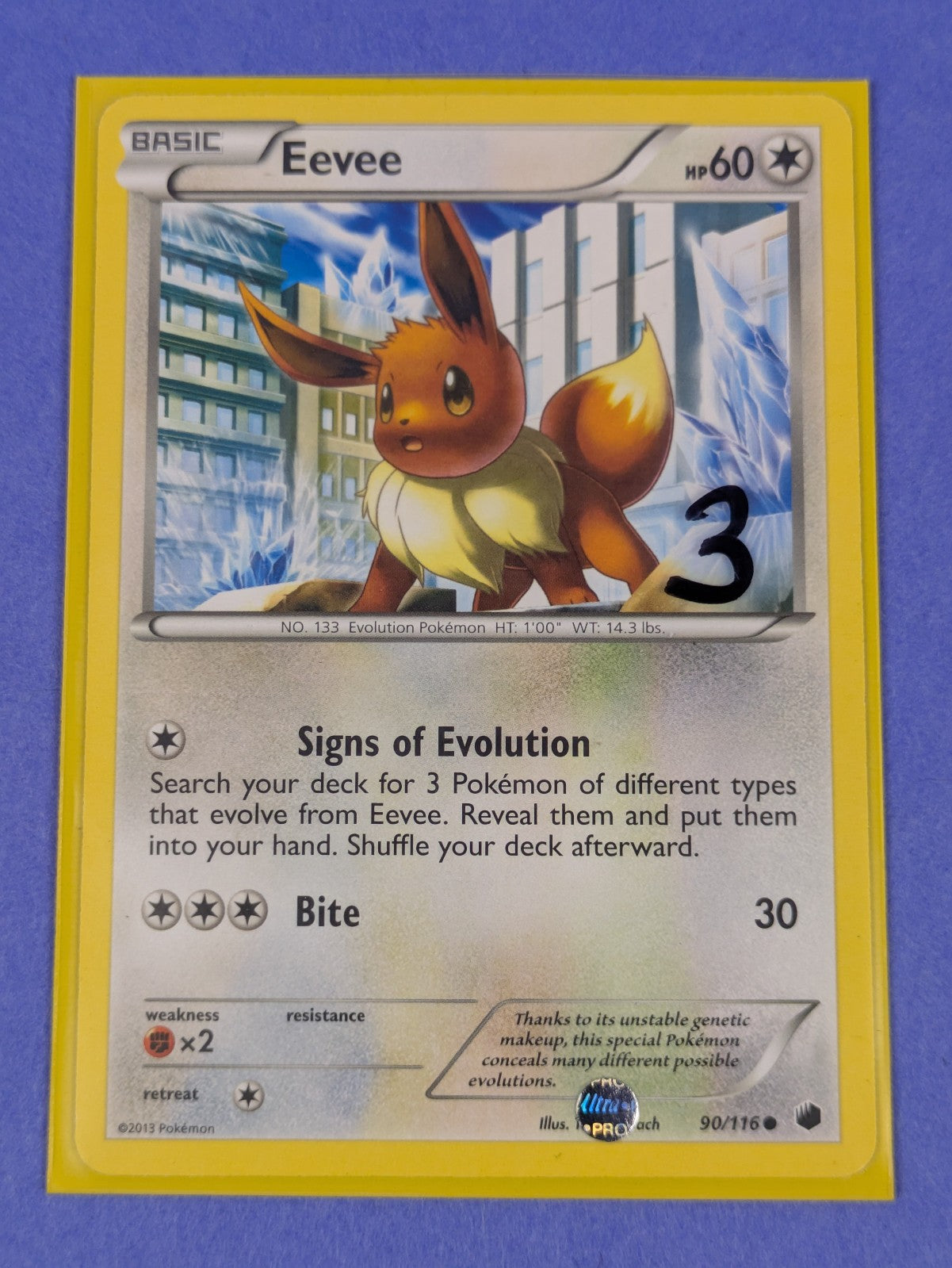 Eevee - 90/116 - Common Plasma Freeze - Pokemon Card - NM