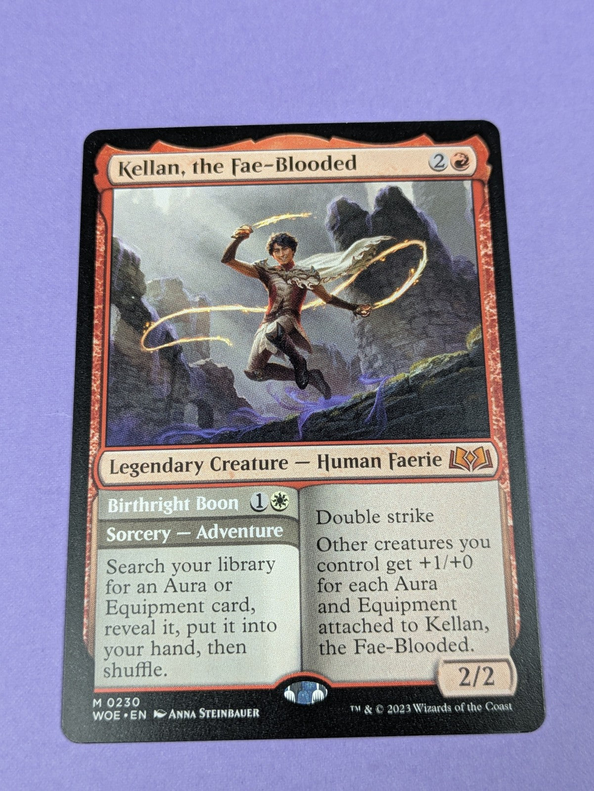 MTG Magic: Wilds of Eldraine: Kellan, the Fae-Blooded #0230 Mythic - NM