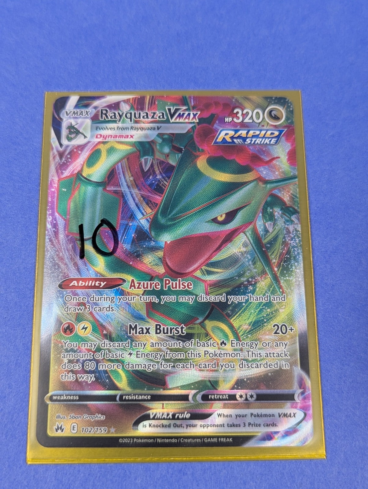 Rayquaza VMAX - 102/159 - Ultra Rare Holo Crown Zenith - Pokemon - NM