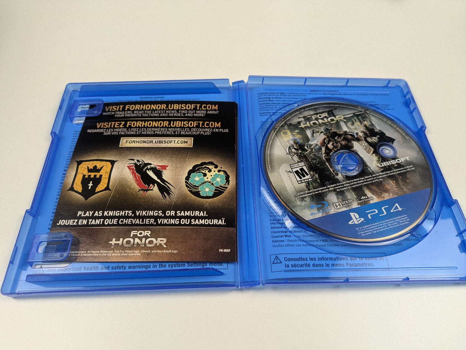 For Honor (PlayStation 4, 2017) CIB