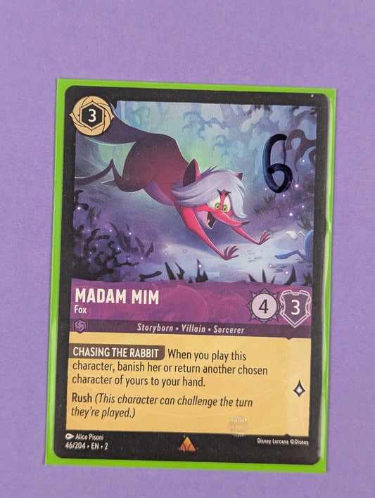 Disney Lorcana TCG: Rise of the Floodborn: Madam Mim Fox Rare #46/204