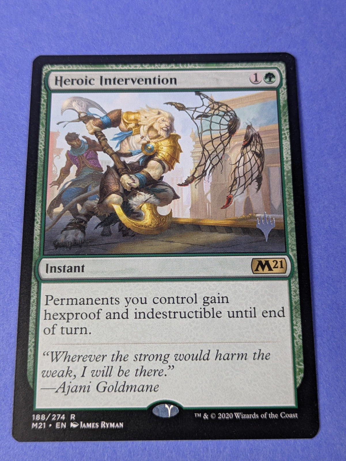 MTG Magic: Core Set 2021 Promos: Heroic Intervention #188/274 Rare - NM