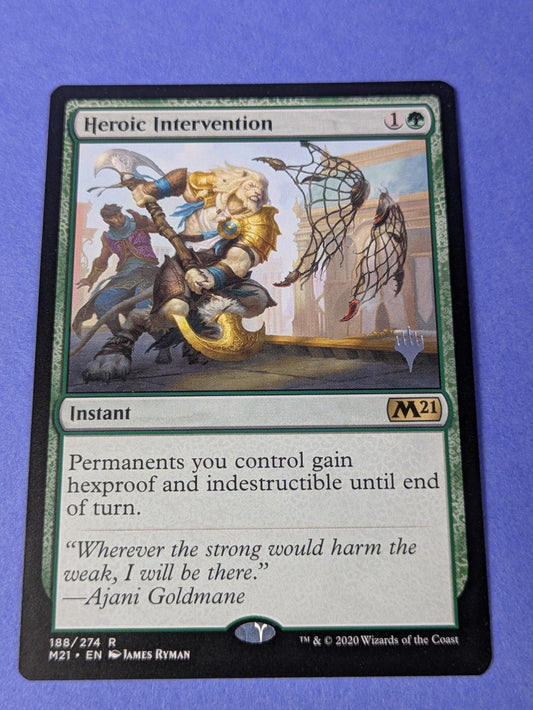 MTG Magic: Core Set 2021 Promos: Heroic Intervention #188/274 Rare - NM