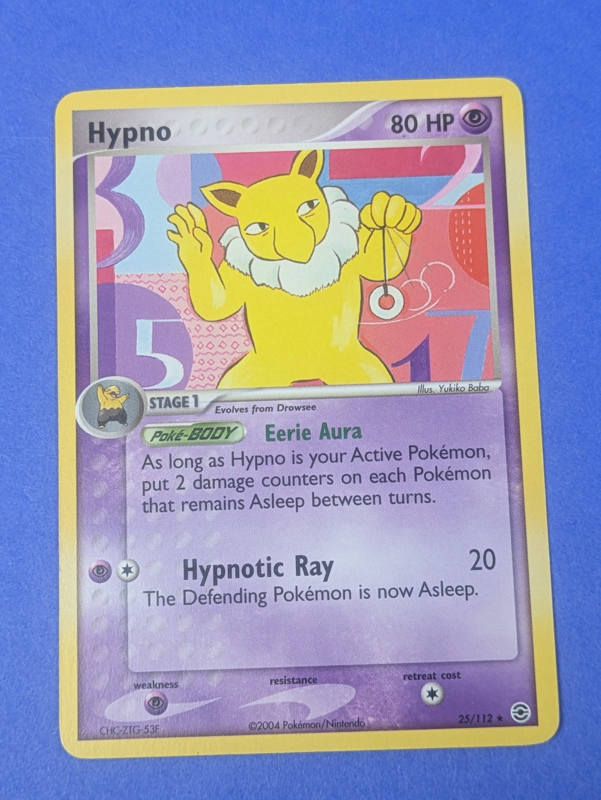 Hypno - 25/112 - Rare Red & Leaf Green - Pokemon Card - LP
