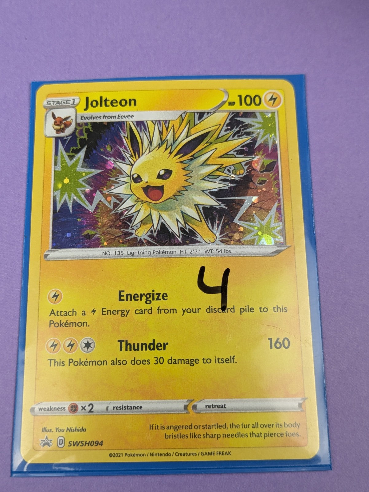 Jolteon - SWSH094 - Promo Holo SWSH Promos - Pokemon Card - NM