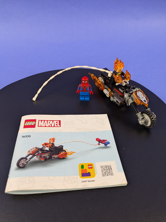 LEGO Super Heroes Spider-Man vs. Ghost Rider Motorcycle 76335 Complete Pre-Owned