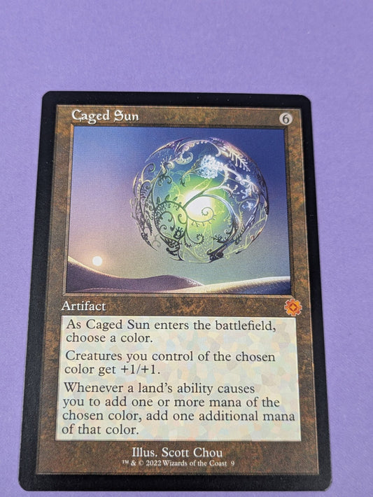 MTG Magic: The Brothers' War Retro Artifacts: Caged Sun #9 Mythic - NM