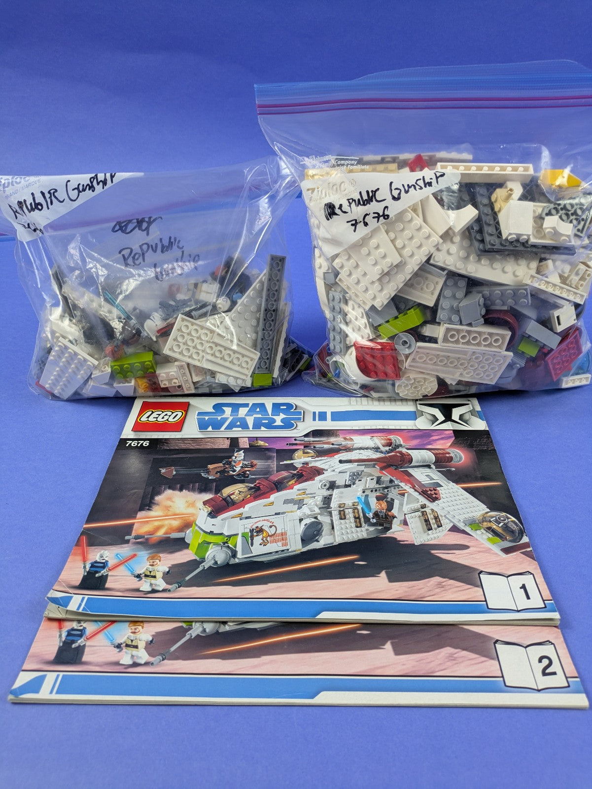 LEGO Star Wars Republic Attack Gunship 7676 Complete Set Pre-Owned