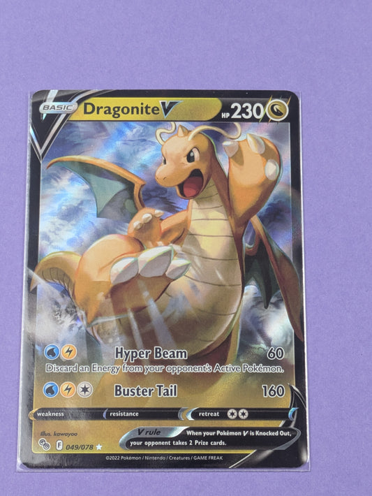 Dragonite V - 049/078 - Ultra Rare Sword & Shield: Pokemon GO- Pokemon Card - NM