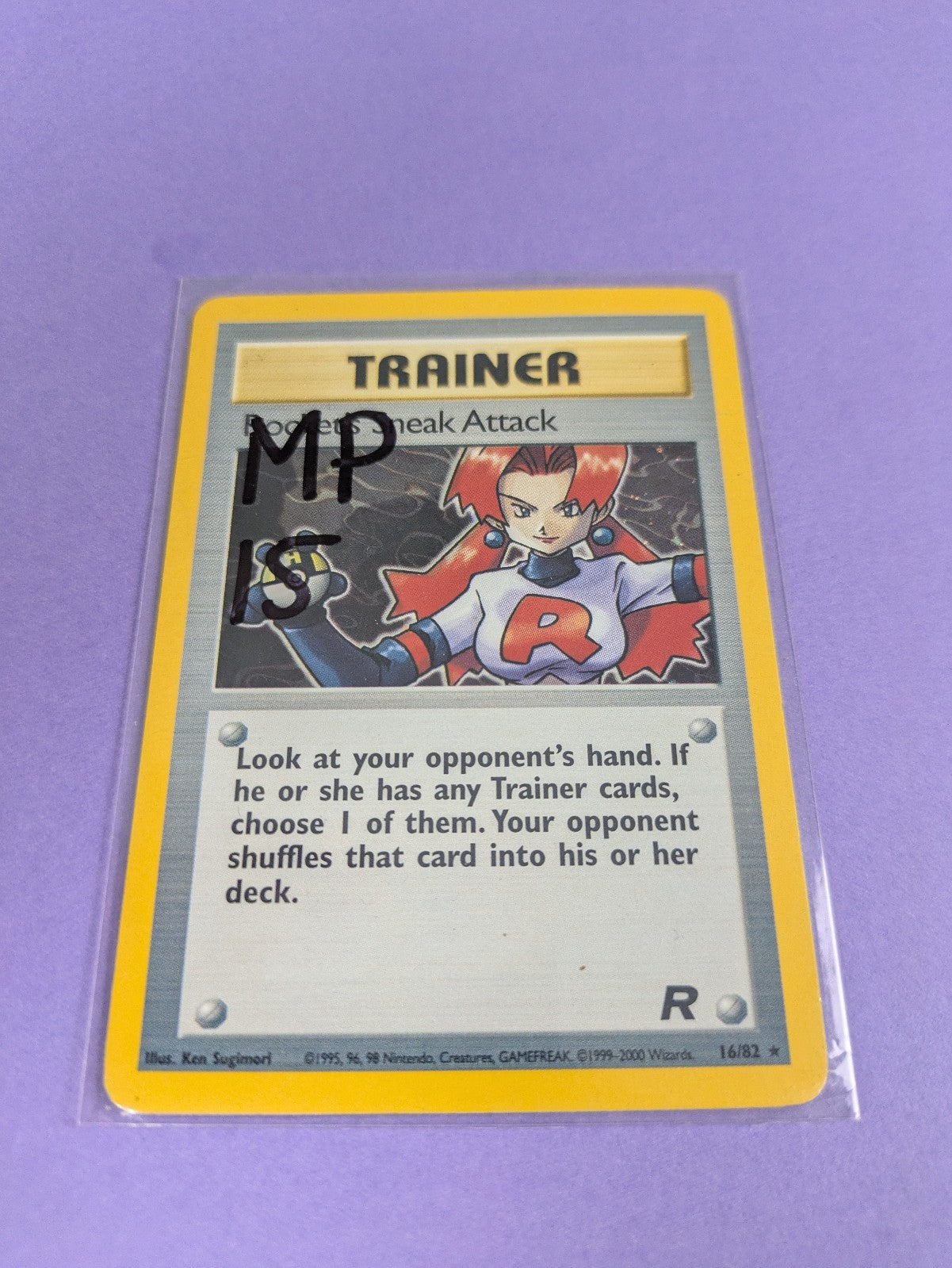 Rocket's Sneak Attack- 72/82 - Rare Unlimited Team Rocket - Pokemon Card - MP