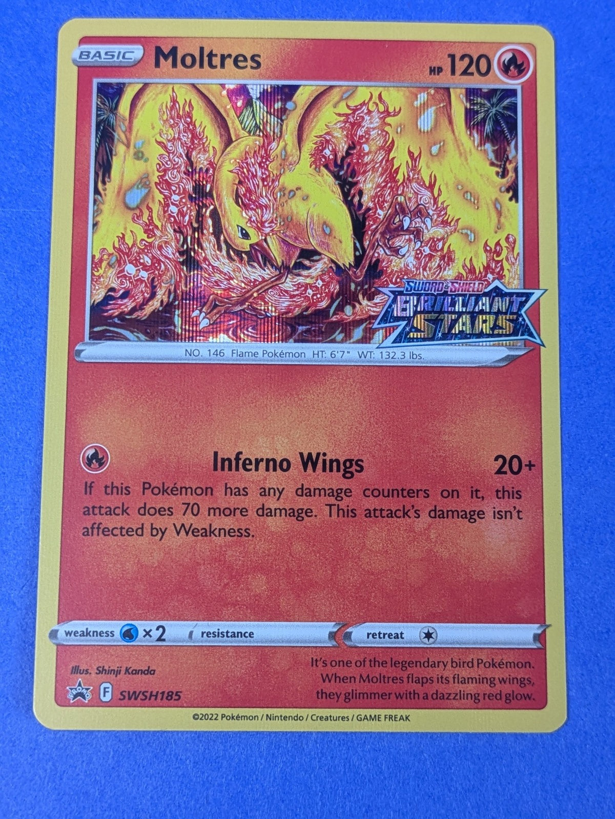 Moltres - SWSH185 - Pre-Release Promo Sword & Shield Promos - Pokemon - NM
