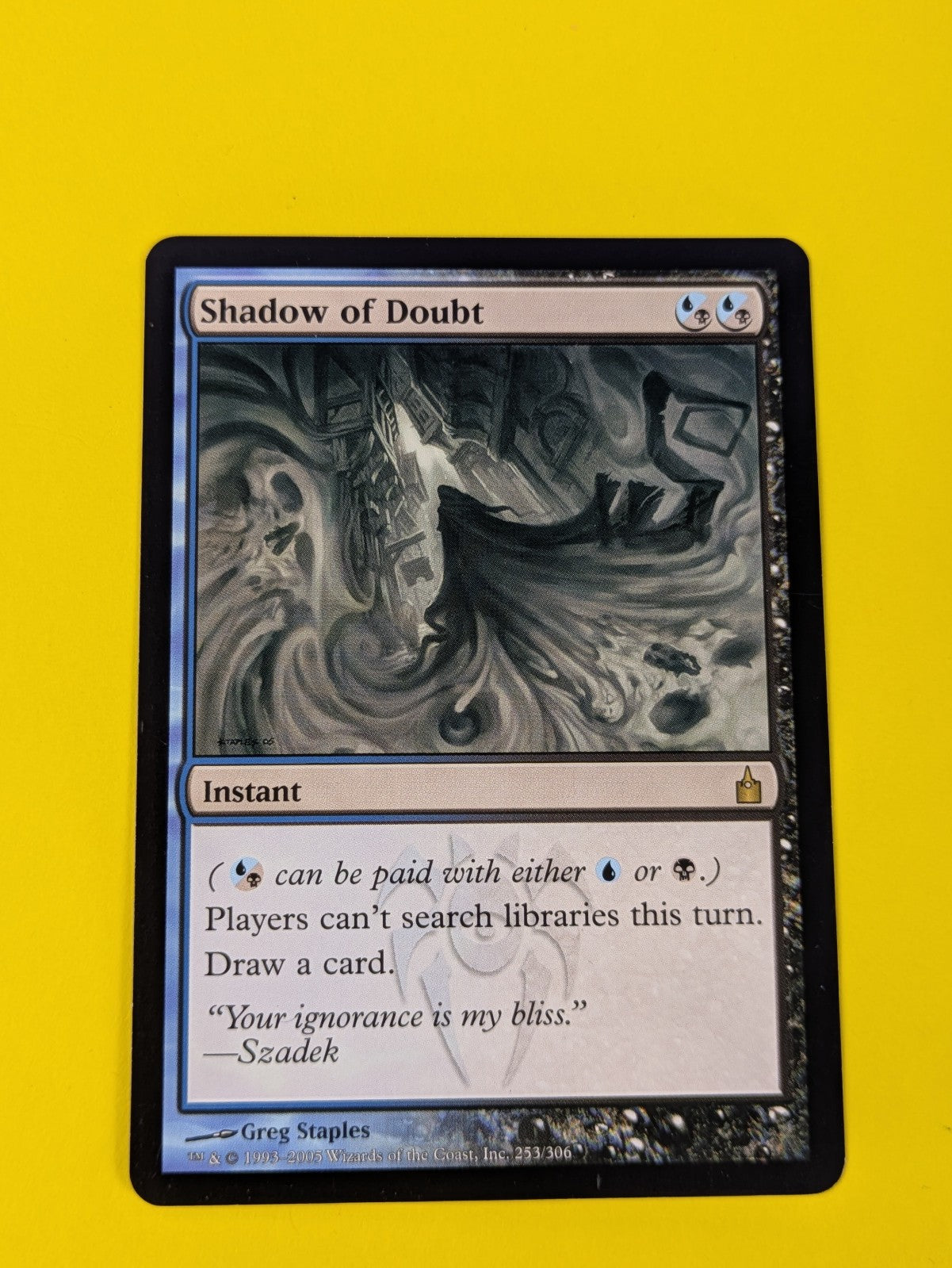 MTG Magic: Ravnica: City of Guilds: Shadow of Doubt #255/306 Rare - LP