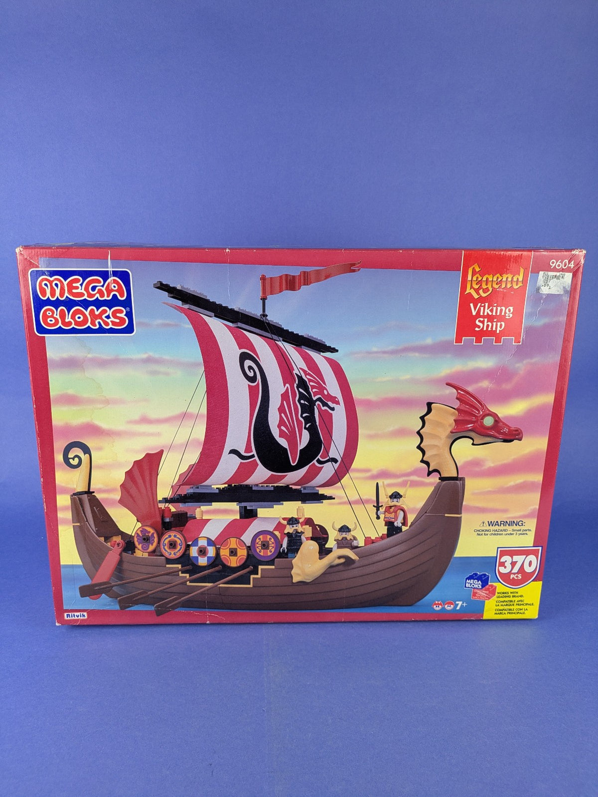 MEGA BLOKS Legend Viking Ship 9604 Complete Pre-Owned