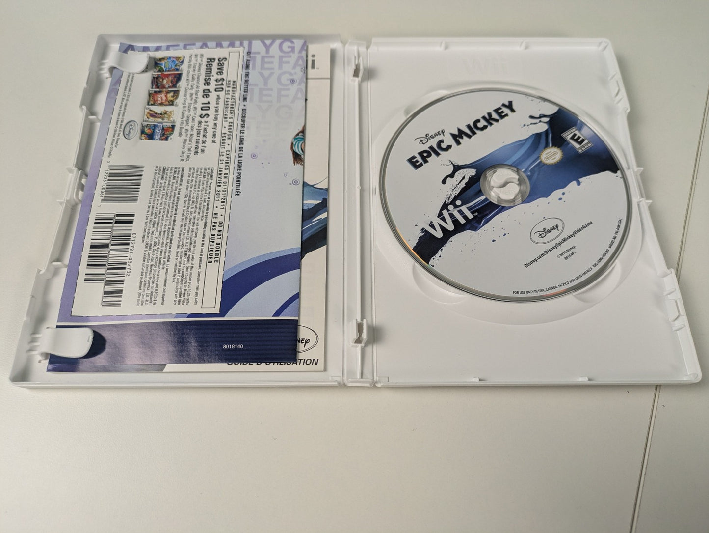 Disney: Epic Mickey (Nintendo Wii, 2010) CIB