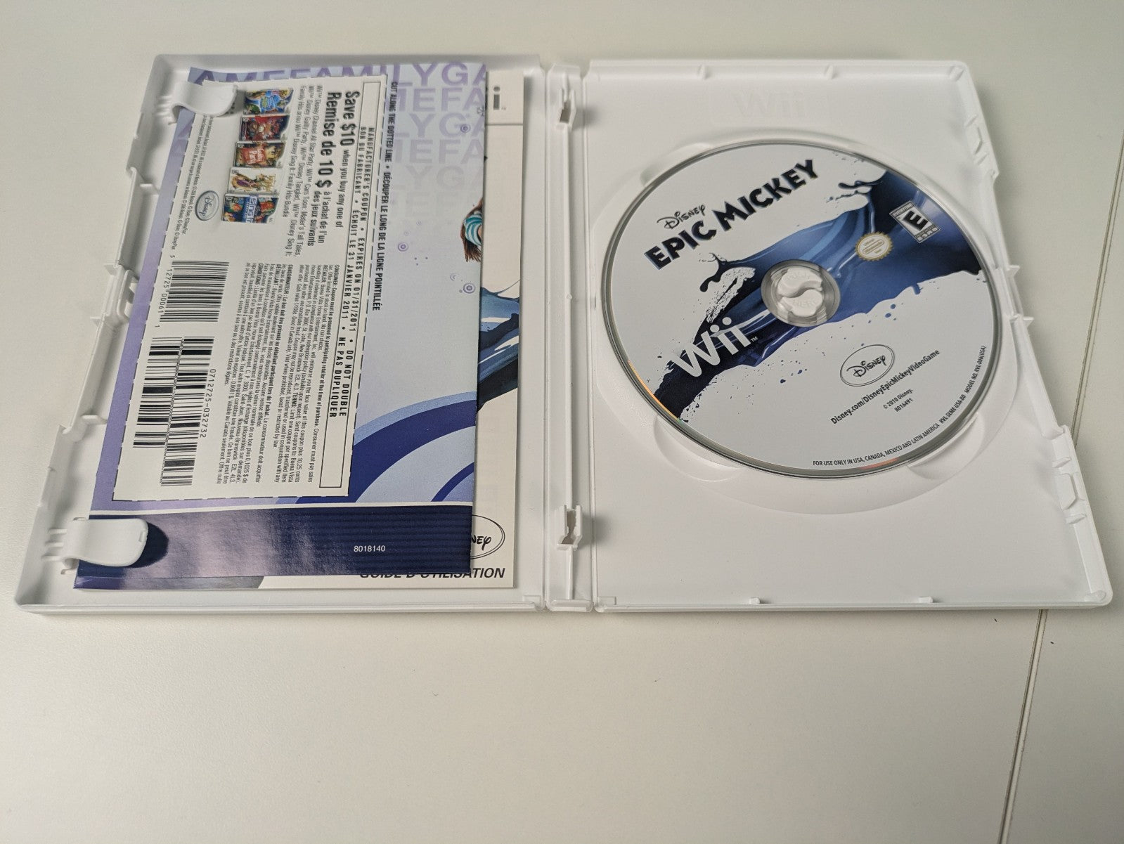 Disney: Epic Mickey (Nintendo Wii, 2010) CIB