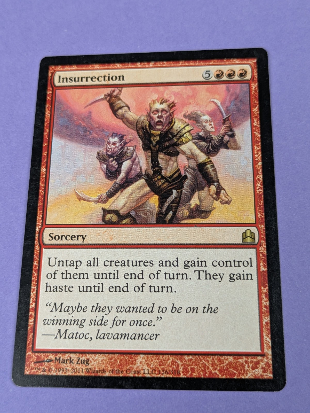 MTG Magic: Commander 2011: Insurrection #126/318 Rare - LP