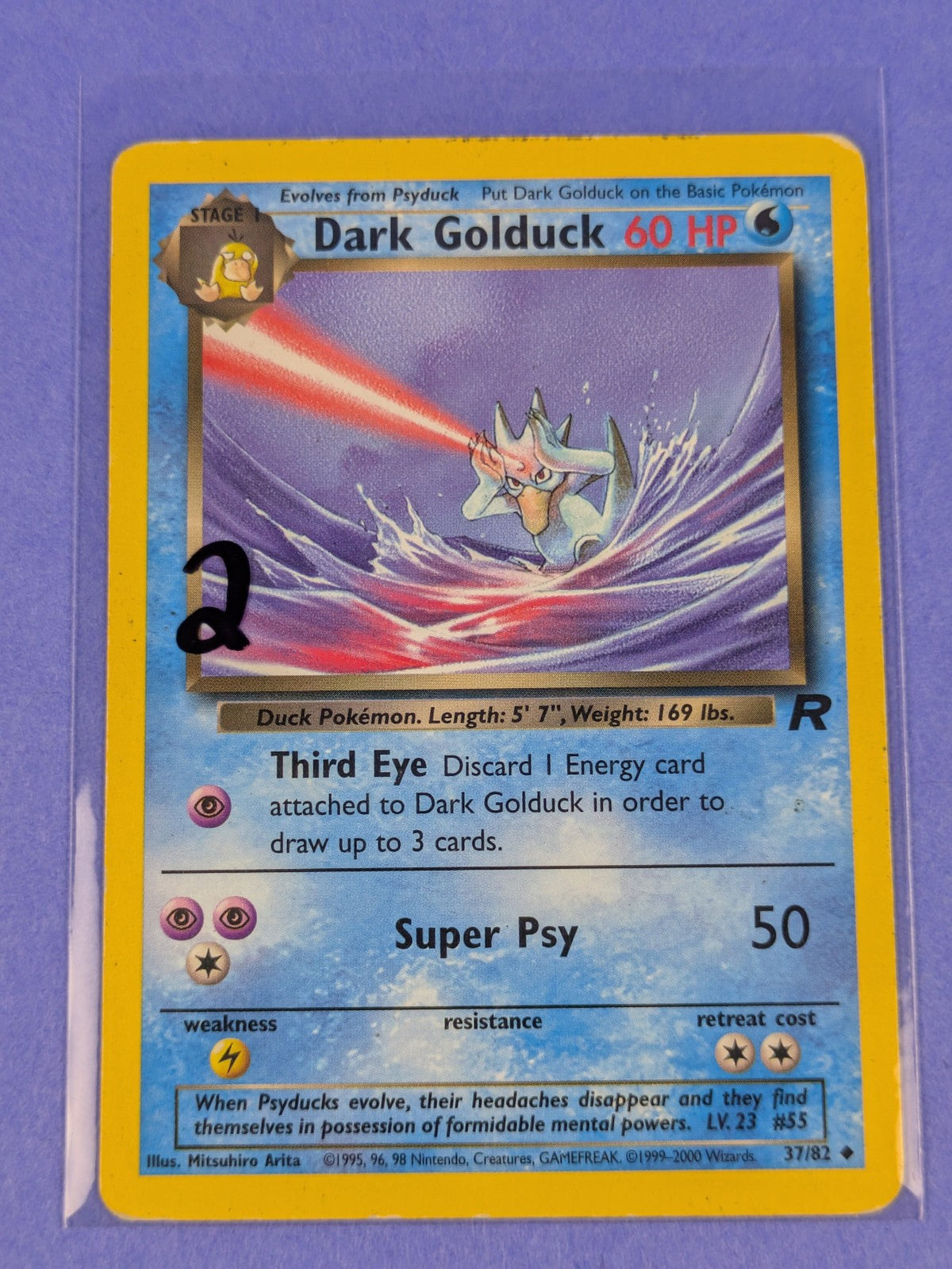 Dark Golduck - 37/82 - Uncommon Team Rocket Unlimited - Pokemon Card - MP
