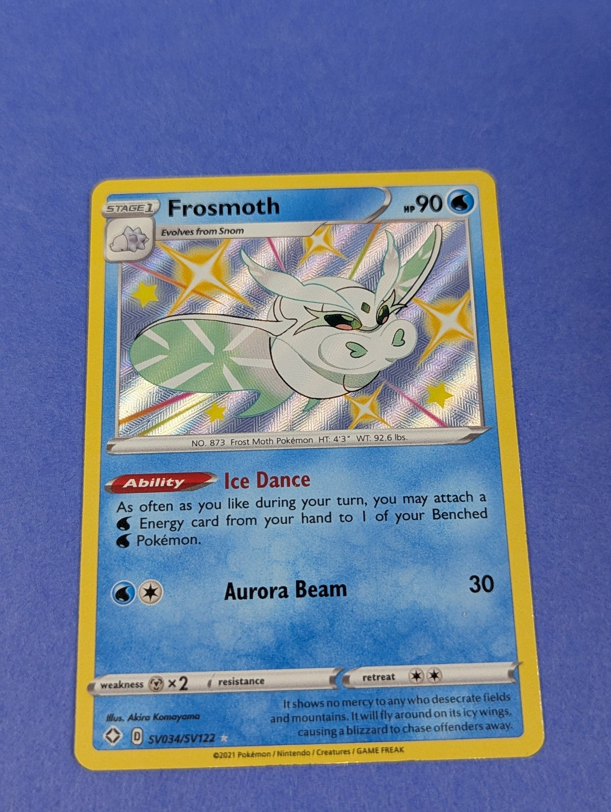 Frosmoth - SV034/SV122 - Shiny Rare Holo Shining Fates - Pokemon Card - LP