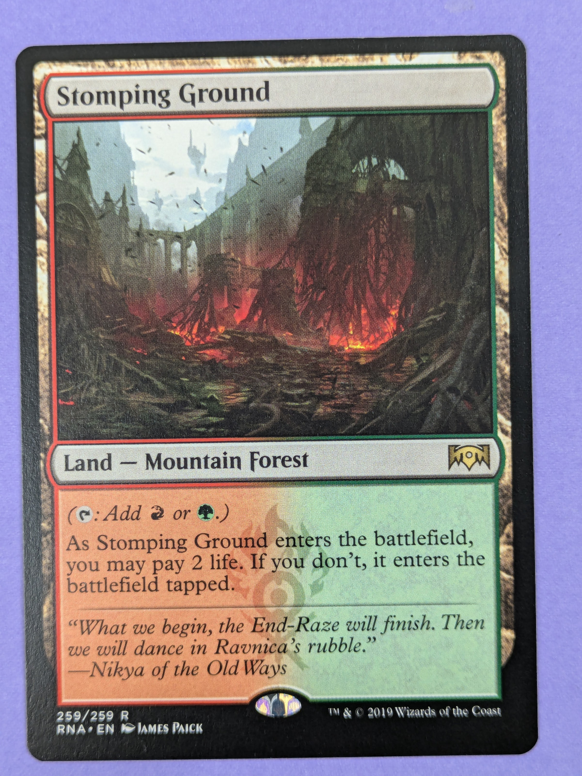 MTG Magic The Gathering: Ravnica Allegiance: Stomping Ground #259/259 Rare - NM