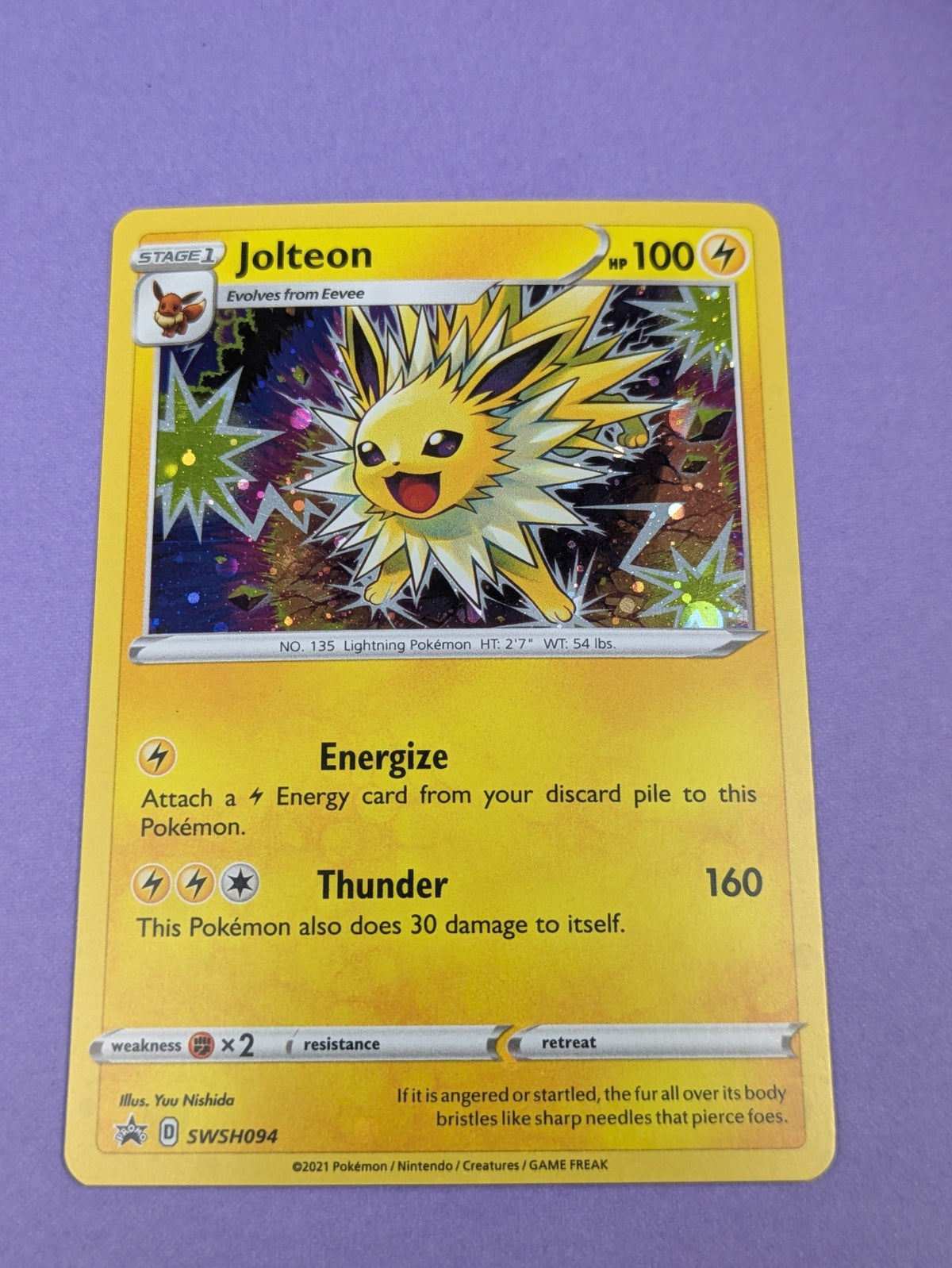 Jolteon - SWSH094 - Promo Holo SWSH Promos - Pokemon Card - NM