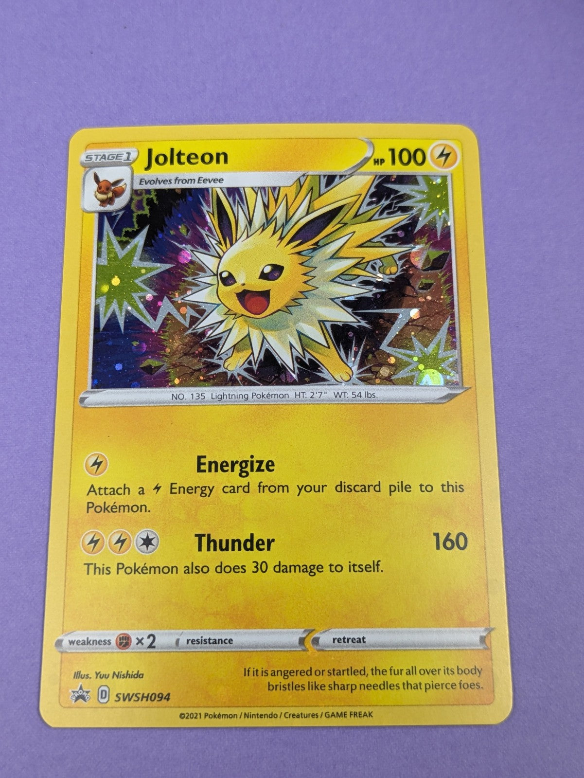 Jolteon - SWSH094 - Promo Holo SWSH Promos - Pokemon Card - NM