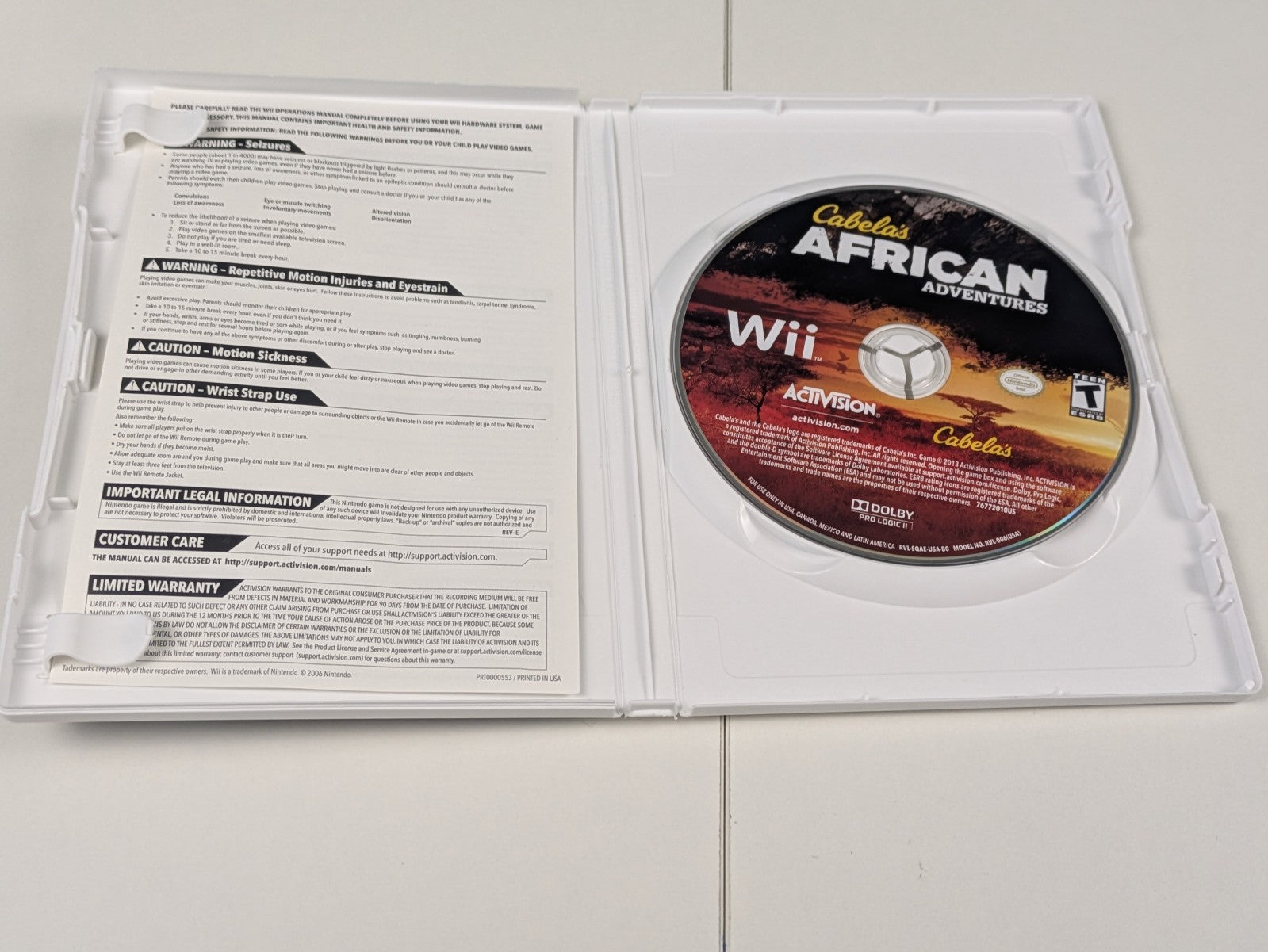 Cabela’s African Adventure (Nintendo Wii, 2013) CIB