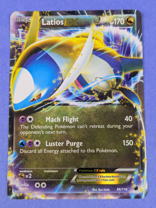 Latios EX - 86/116 - Ultra Rare Holo Plasma Freeze - Pokemon Card - MP