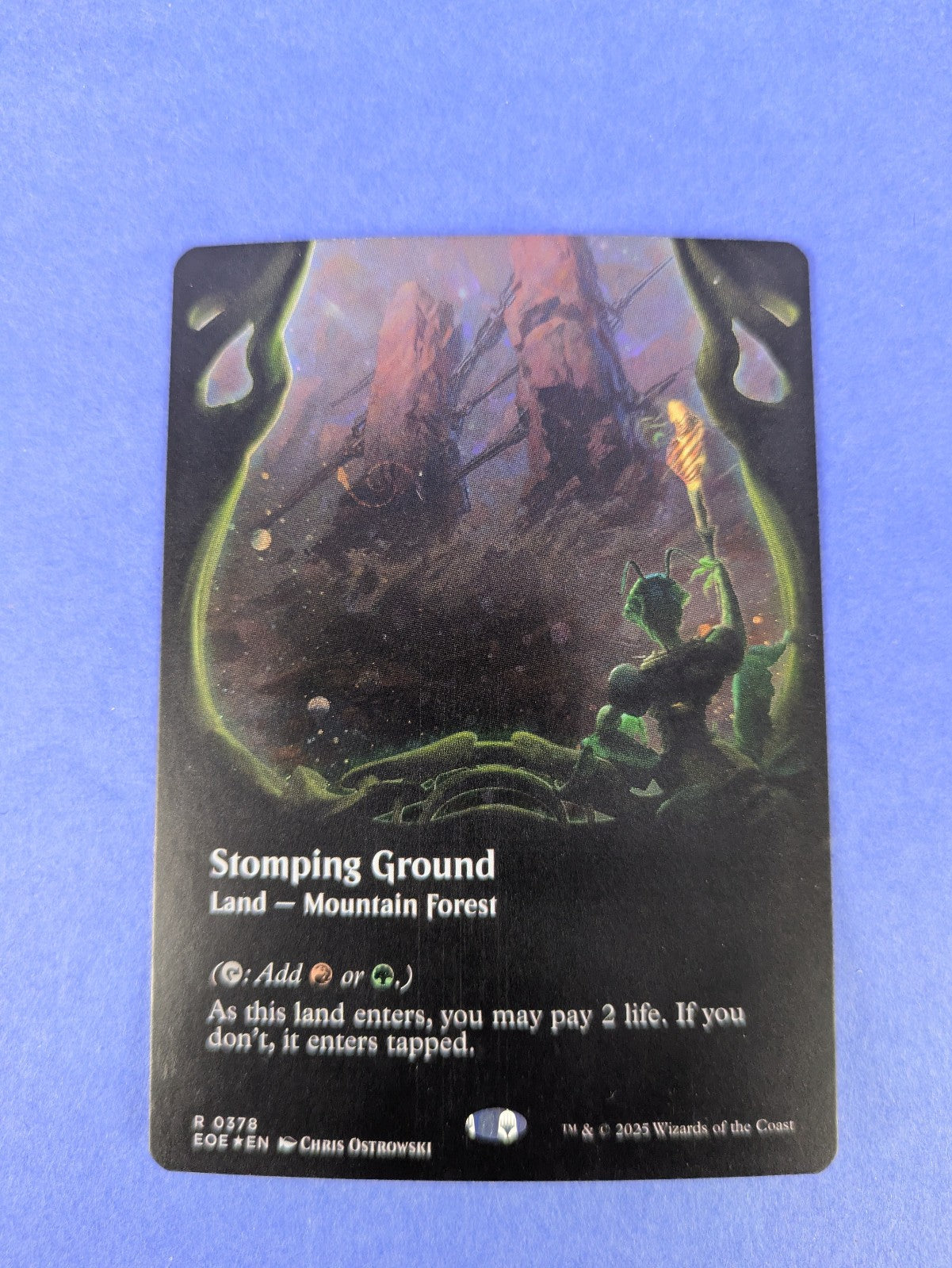 MTG Magic: Edge of Eternities: Stomping Ground Galaxy Foil #0378 Rare - LP