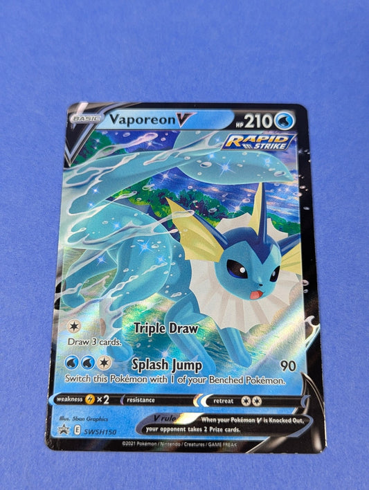 Vaporeon V - SWSH150 - Promo Holo Sword & Shield Promos - Pokemon Card - LP
