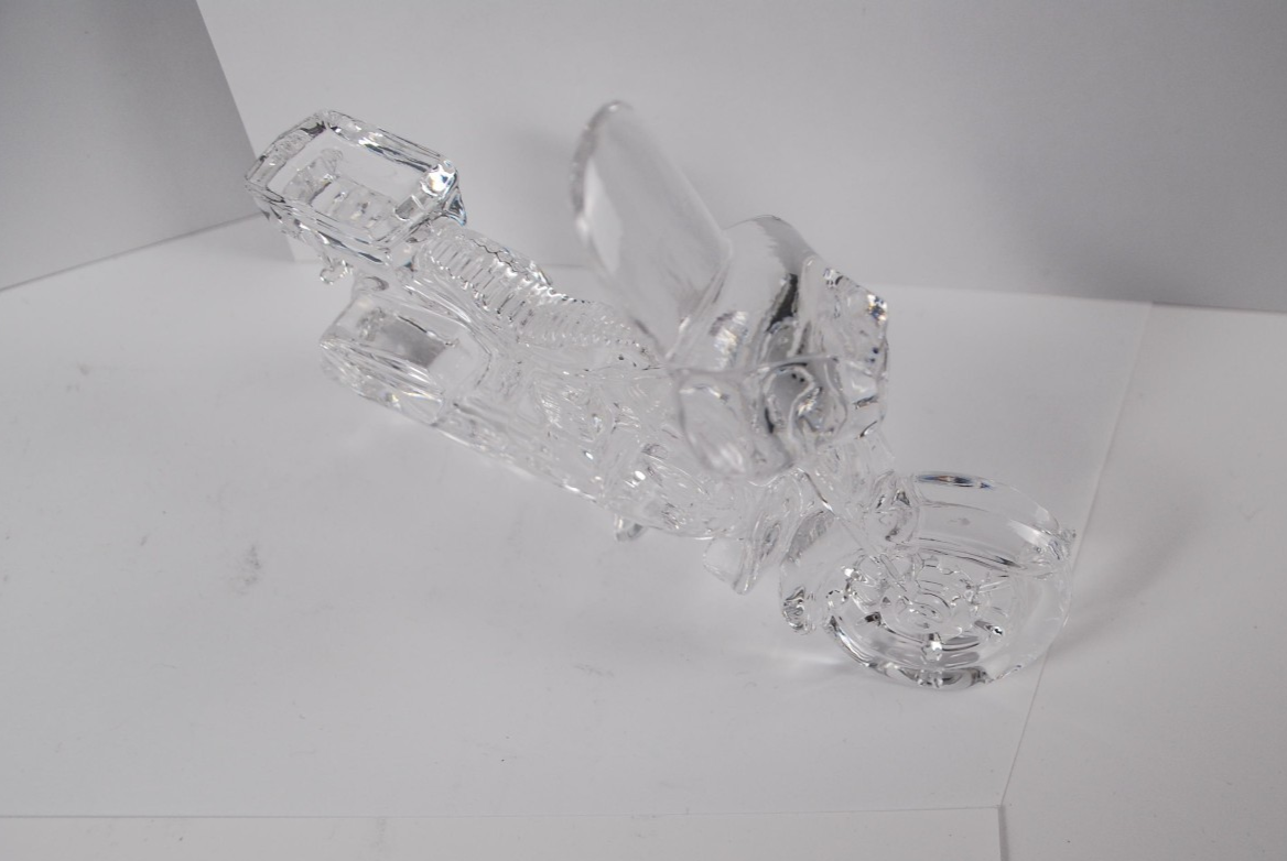 Hofbauer Magic Crystal American Biker Glass Retro Motorcycle Paperweight