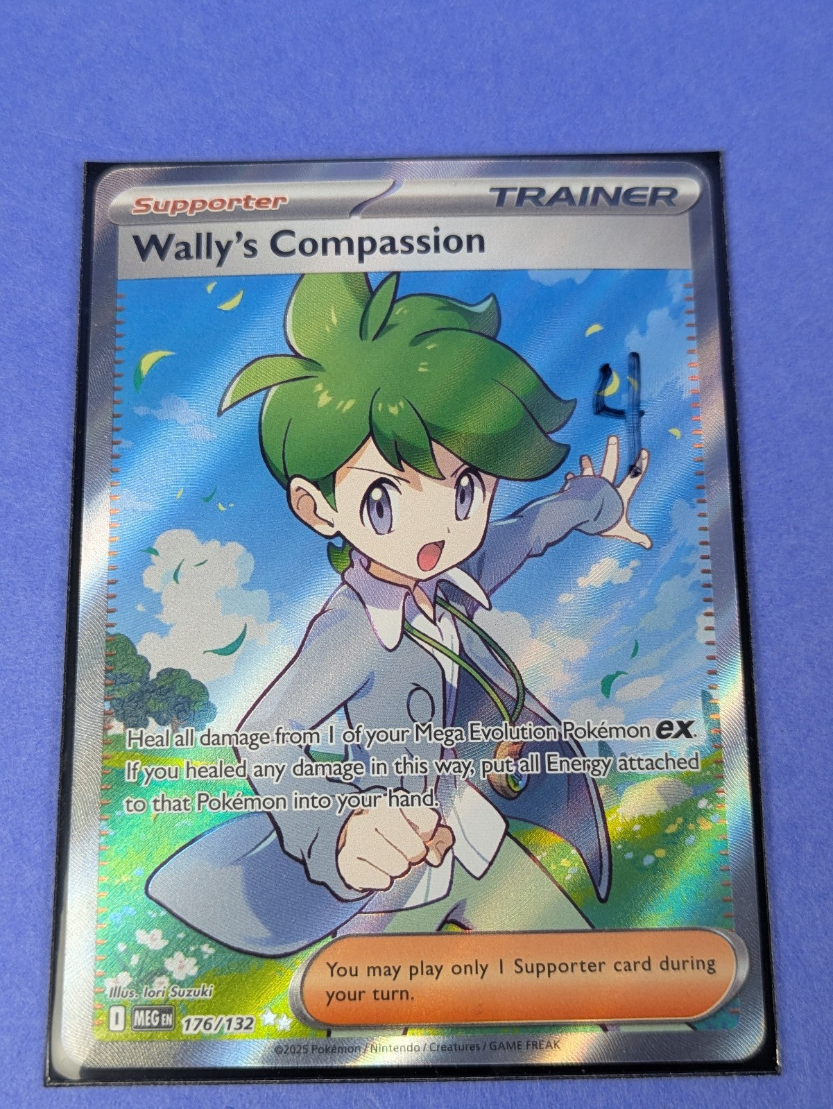 Wally's Compassion - 176/132 - Ultra Rare Holo Mega Evolution - Pokemon - NM